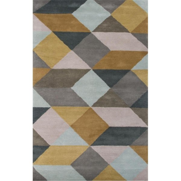 Jaipur Rugs Hand-Tufted Geometric Pattern Wool Gray/Yellow Area Rug  2x3 RUG116794